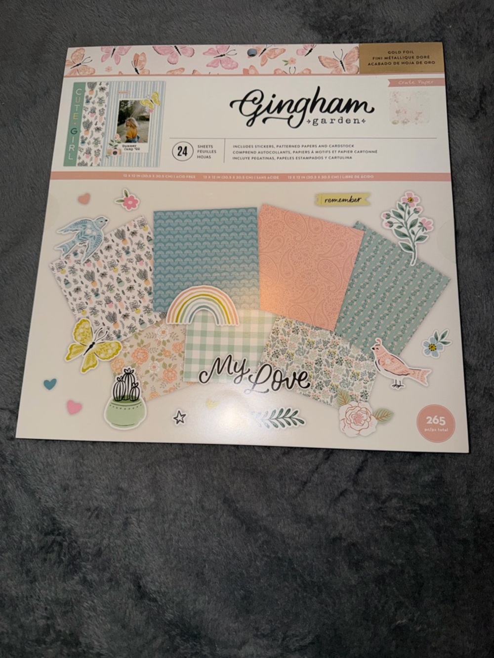 Maggie Holmes Gingham Garden Project Pad 12"X12"